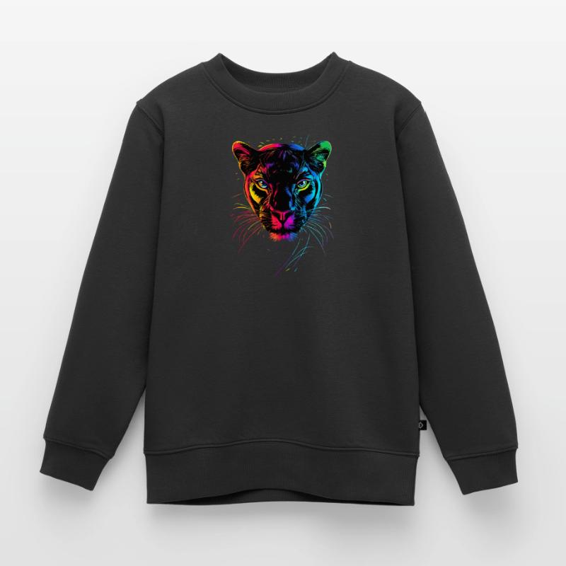 Panthère Léopard Grand Chat Mignon Gros Chat Panter Sweat Premium enfant bio
