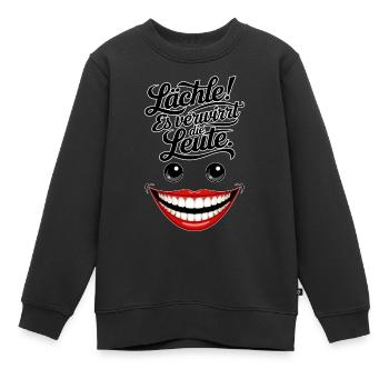 Toujours souriant - Sweat Premium enfant bio - noir - Devant - AI Model Kid Female (0cm)