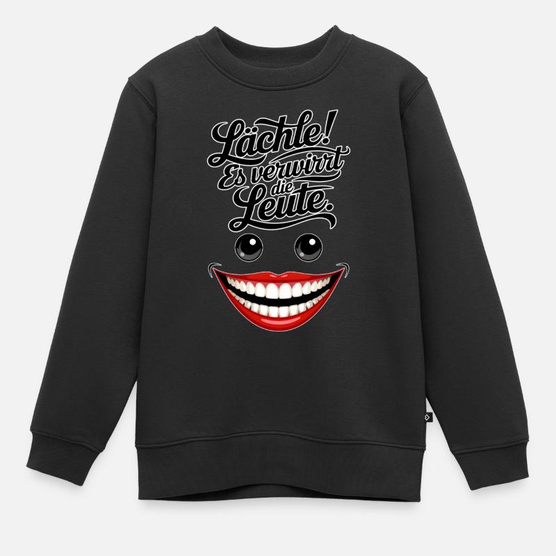 Toujours souriant - Sweat Premium enfant bio - noir