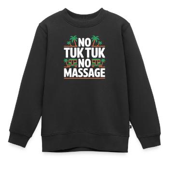 No Tuk Tuk No Massage Thailand Bali Backpacker - Sweat Premium enfant bio - noir - Devant - AI Model Kid Female (0cm)