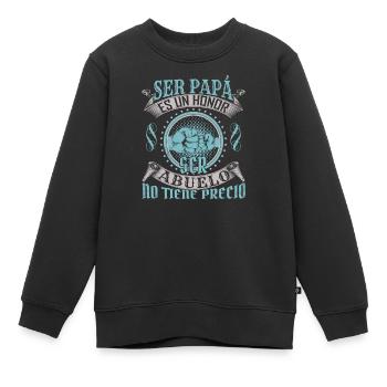 Ehrung des individuellen T-Shirt-Designs für Väter - Kinder Premium Organic Sweatshirt - Schwarz - Vorne - AI Model Kid Female (0cm)