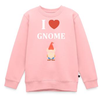 Ich liebe Gnome - Kinder Premium Organic Sweatshirt - Rosa - Vorne - AI Model Kid Female (0cm)