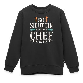 So sieht ein richtig cooler Chef aus - Kinder Premium Organic Sweatshirt - Schwarz - Vorne - AI Model Kid Female (0cm)