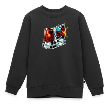 Voyant d’avertissement de sirène d’incendie - Sweat Premium enfant bio - noir - Devant - AI Model Kid Female (0cm)