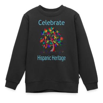 Feiern Sie das hispanische Erbe (B1) - Kinder Premium Organic Sweatshirt - Schwarz - Vorne - AI Model Kid Female (0cm)