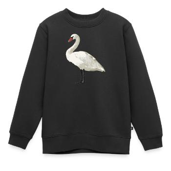 Schwäne Schwan - Kinder Premium Organic Sweatshirt - Schwarz - Vorne - AI Model Kid Female (0cm)