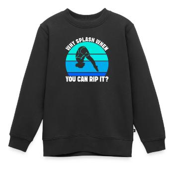 Kunstspringen Turmspringer Sprungbrett - Kinder Premium Organic Sweatshirt - Schwarz - Vorne - AI Model Kid Female (0cm)