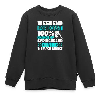 Kunstspringen Turmspringer Sprungbrett - Kinder Premium Organic Sweatshirt - Schwarz - Vorne - AI Model Kid Female (0cm)