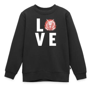 Drachen Drache - Kinder Premium Organic Sweatshirt - Schwarz - Vorne - AI Model Kid Female (0cm)