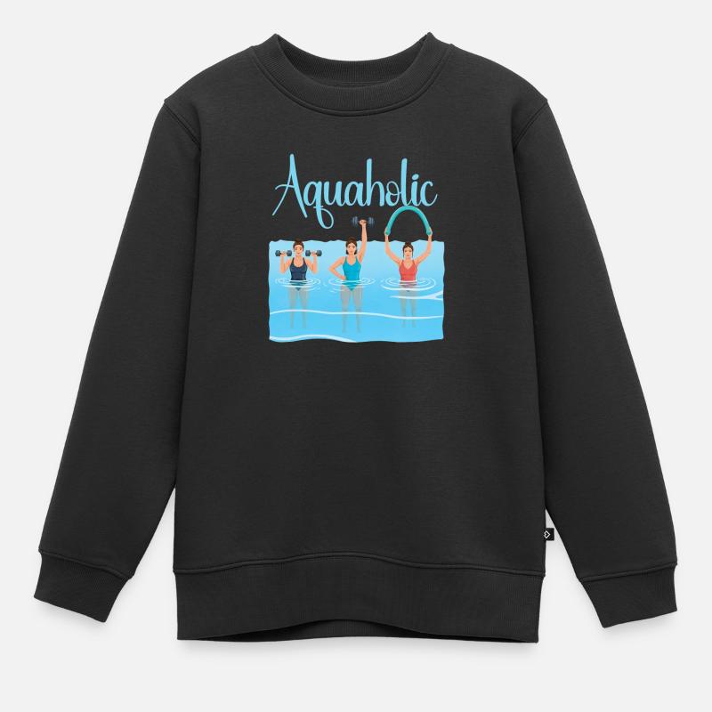 Passionné d'aquagym et d'aquaforme - Sweat Premium enfant bio - noir