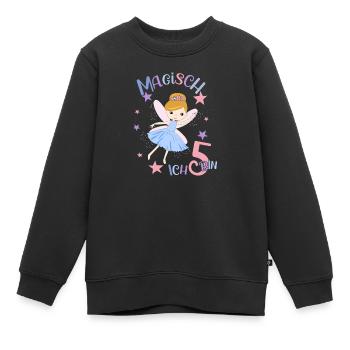 Geburtstagsshirt 5 Jahre Mädchen 5. Geburtstag Fee - Kinder Premium Organic Sweatshirt - Schwarz - Vorne - AI Model Kid Female (0cm)