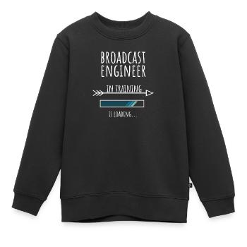 Ingénieur Cadeau Profession Formation Technologie de radiodiffusion - Sweat Premium enfant bio - noir - Devant - AI Model Kid Female (0cm)
