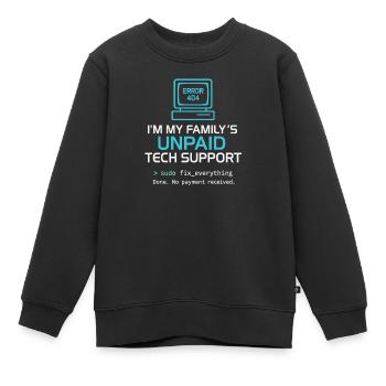 Es ist gut, 127.0.0.1 zu sein - Kinder Premium Organic Sweatshirt - Schwarz - Vorne - AI Model Kid Female (0cm)