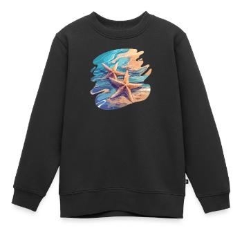 Étoile de mer Étoile de mer - Sweat Premium enfant bio - noir - Devant - AI Model Kid Female (0cm)