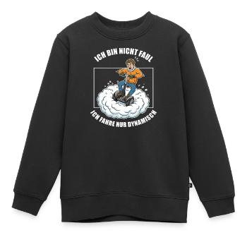 Je conduis uniquement de manière dynamique - Sweat Premium enfant bio - noir - Devant - AI Model Kid Female (0cm)