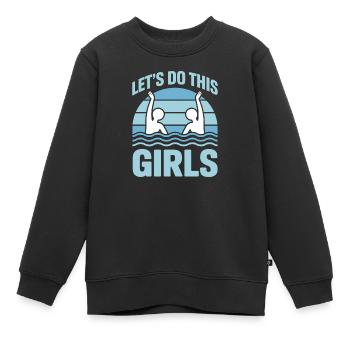 Synchronschwimmen Kunstschwimmen Wassersport - Kinder Premium Organic Sweatshirt - Schwarz - Vorne - AI Model Kid Female (0cm)