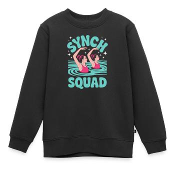 Synchronschwimmen Kunstschwimmen Wassersport - Kinder Premium Organic Sweatshirt - Schwarz - Vorne - AI Model Kid Female (0cm)