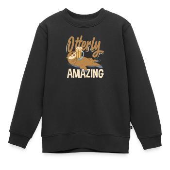 Seeotter Cartoon Otterly Amazing - Kinder Premium Organic Sweatshirt - Schwarz - Vorne - AI Model Kid Female (0cm)