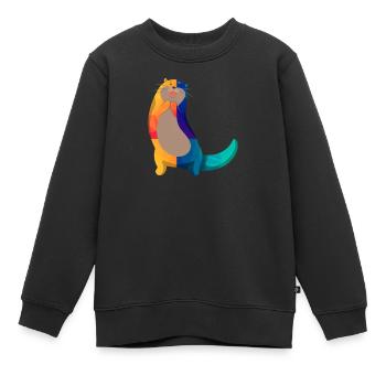 Seeotter Cartoon - Kinder Premium Organic Sweatshirt - Schwarz - Vorne - AI Model Kid Female (0cm)