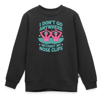 Synchronschwimmen Kunstschwimmen Wassersport - Kinder Premium Organic Sweatshirt - Schwarz - Vorne - AI Model Kid Female (0cm)