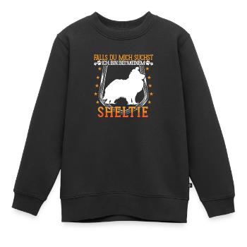 Samojede ist allergisch Schlittenhund - Kinder Premium Organic Sweatshirt - Schwarz - Vorne - AI Model Kid Female (0cm)