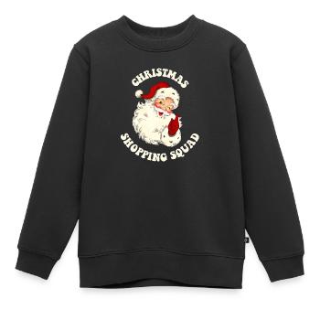 Escouade de magasinage de Noël - Sweat Premium enfant bio - noir - Devant - AI Model Kid Female (0cm)