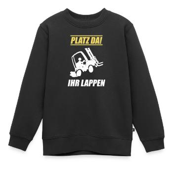 Espace depuis votre chiffon / cariste disant - Sweat Premium enfant bio - noir - Devant - AI Model Kid Female (0cm)