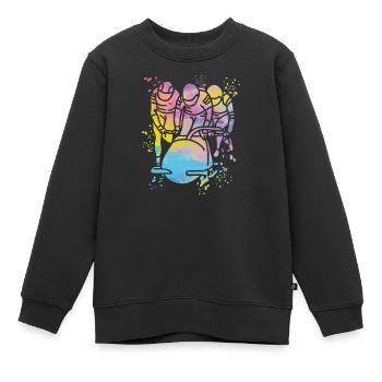 Bob Team Brakeman Bob - Kids Premium Organic Sweatshirt - black - Front - AI Model Kid Female (0cm)