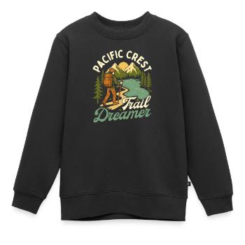 Pacific Crest Trail Dreamer Wildnis Trekking - Kinder Premium Organic Sweatshirt - Schwarz - Vorne - AI Model Kid Female (0cm)