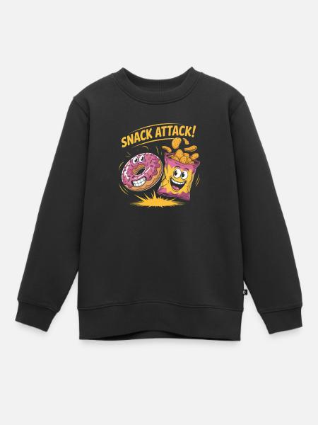 Retro Snacks - Kinder Premium Organic Sweatshirt - Schwarz