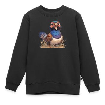 Fasane Fasan - Kinder Premium Organic Sweatshirt - Schwarz - Vorne - AI Model Kid Female (0cm)