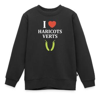 Französische Bohne - Kinder Premium Organic Sweatshirt - Schwarz - Vorne - AI Model Kid Female (0cm)