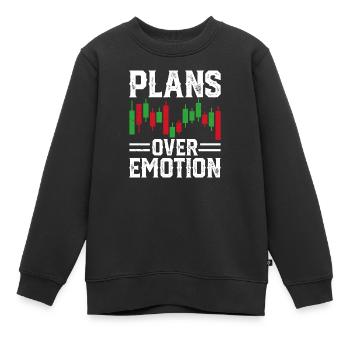 Graphique boursier Trading Crypto Marché boursier - Sweat Premium enfant bio - noir - Devant - AI Model Kid Female (0cm)