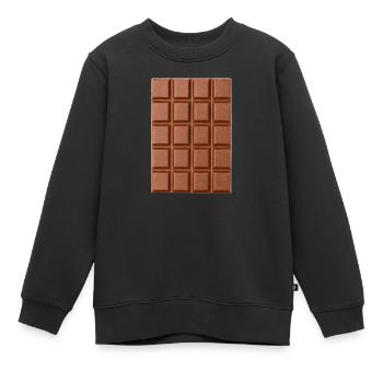 chocolate - Kids Premium Organic Sweatshirt - black - Front - AI Model Kid Female (0cm)