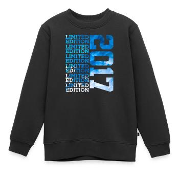 LIMITED EDITION 2017 9 JAHRE 9. GEBURTSTAG - Kinder Premium Organic Sweatshirt - Schwarz - Vorne - AI Model Kid Female (0cm)