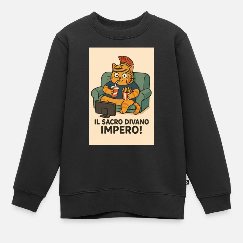 Sacro_divano_Impero - Sweat Premium enfant bio - noir