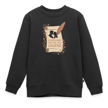Antike Liebesmythologie Romantik Vintage - Kinder Premium Organic Sweatshirt - Schwarz - Vorne - AI Model Kid Female (0cm)