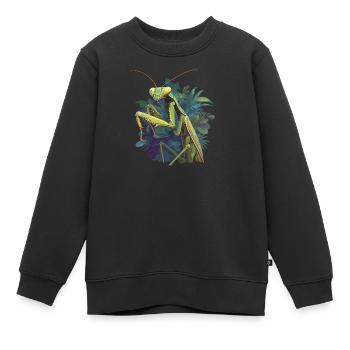Mantes religieuses Mantes religieuses - Sweat Premium enfant bio - noir - Devant - AI Model Kid Female (0cm)