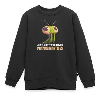 Mantes religieuses Mantes religieuses - Sweat Premium enfant bio - noir - Devant - AI Model Kid Female (0cm)