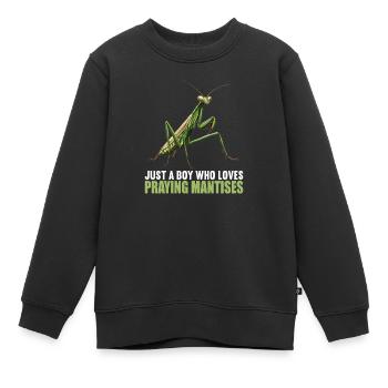 Mantes religieuses Mantes religieuses - Sweat Premium enfant bio - noir - Devant - AI Model Kid Female (0cm)