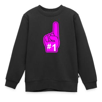 Match USA - Kinder Premium Organic Sweatshirt - Schwarz - Vorne - AI Model Kid Female (0cm)
