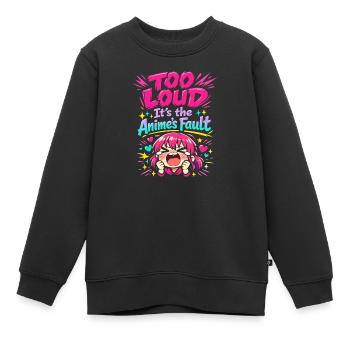 Anime-fangirl Schreit Anime-reaktion - Kinder Premium Organic Sweatshirt - Schwarz - Vorne - AI Model Kid Female (0cm)