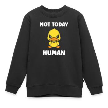 Wütende Ente Nicht heute Mensch - Kinder Premium Organic Sweatshirt - Schwarz - Vorne - AI Model Kid Female (0cm)