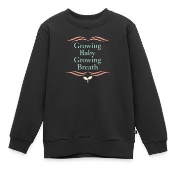 Vorgeburtliches Yoga Werdende Mutter - Kinder Premium Organic Sweatshirt - Schwarz - Vorne - AI Model Kid Female (0cm)