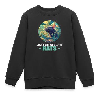 Ratten Ratte - Kinder Premium Organic Sweatshirt - Schwarz - Vorne - AI Model Kid Female (0cm)