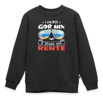 Je n’ai rien à faire - je suis à la retraite - Sweat Premium enfant bio - noir - Devant - AI Model Kid Female (0cm)