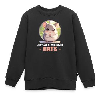 Ratten Ratte - Kinder Premium Organic Sweatshirt - Schwarz - Vorne - AI Model Kid Female (0cm)