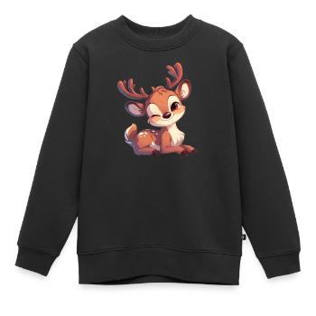 Renne Renne - Sweat Premium enfant bio - noir - Devant - AI Model Kid Female (0cm)