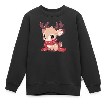 Rentiere Rentier - Kinder Premium Organic Sweatshirt - Schwarz - Vorne - AI Model Kid Female (0cm)