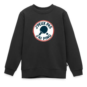 Ich kann nicht, ich ping. - Kinder Premium Organic Sweatshirt - Schwarz - Vorne - AI Model Kid Female (0cm)